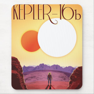Kepler-16b: Binärer Sonnenuntergang Fine Art Weltr Mousepad