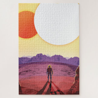 Kepler-16b: Binärer Sonnenuntergang Fine Art Weltr Puzzle