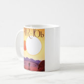 Kepler-16b: Binary Solar Sunset Fine Art Space Kaffeetasse (Vorderseite Links)