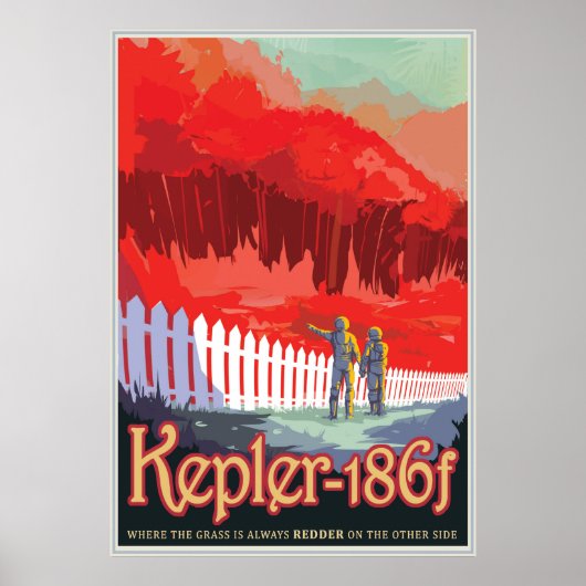 Kepler-186 f - Wo das Gras immer rot ist Poster (Vorne)