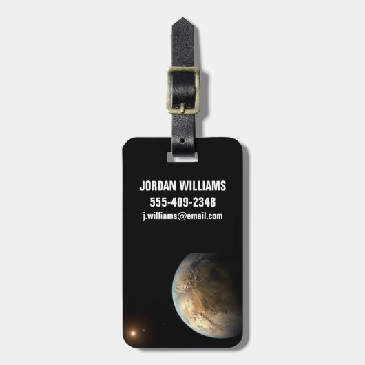 Kepler-186f Orbit eines fernen Sterns. Gepäckanhänger (Vorderseite vertikal)