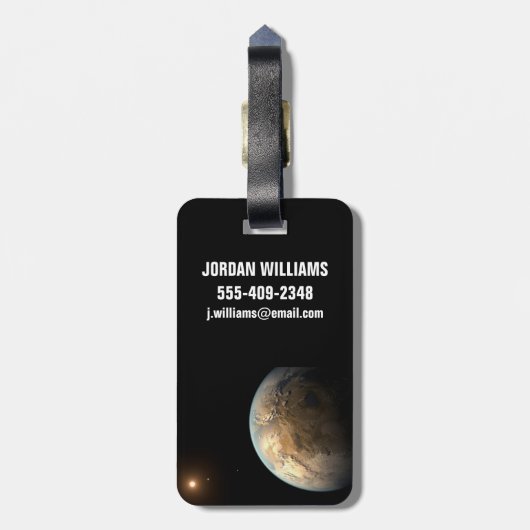 Kepler-186f Orbit eines fernen Sterns. Gepäckanhänger (Rückseite vertikal)