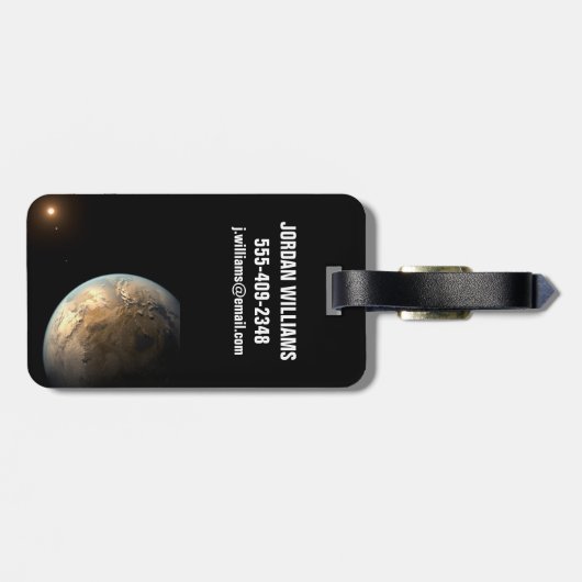 Kepler-186f Orbit eines fernen Sterns. Gepäckanhänger (Rückseite horizontal)