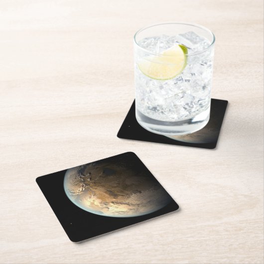 Kepler-186f Orbit eines fernen Sterns. Rechteckiger Pappuntersetzer (Vor Ort)