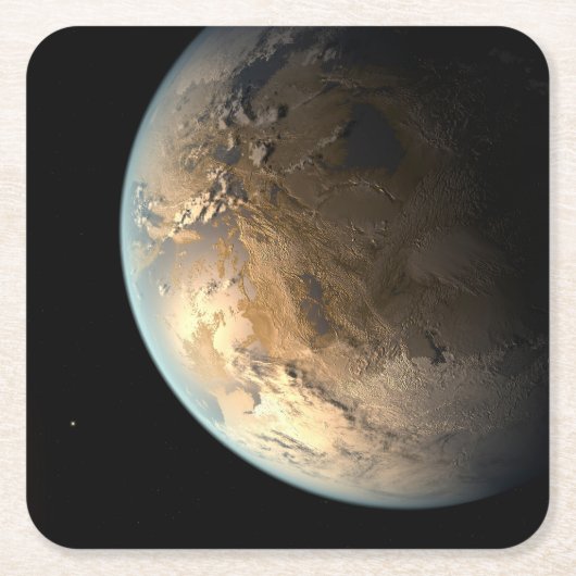 Kepler-186f Orbit eines fernen Sterns. Rechteckiger Pappuntersetzer (Vorderseite)