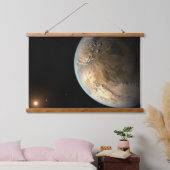 Kepler-186f Orbit eines fernen Sterns. Wandteppich Mit Holzrahmen (Schlafzimmer)