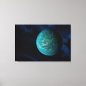 Kepler 22b, ein extrasolarer Planet. Leinwanddruck (Vorderseite)