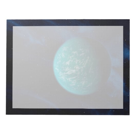 Kepler 22b, ein extrasolarer Planet. Notizblock (Vorderseite)
