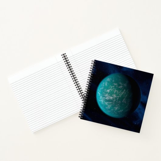 Kepler 22b, ein extrasolarer Planet. Notizblock (Innenseite)