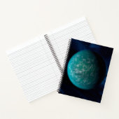 Kepler 22b, ein extrasolarer Planet. Notizblock (Innenseite)