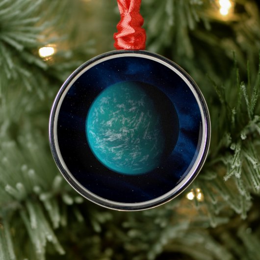 Kepler 22b, ein extrasolarer Planet. Ornament Aus Metall (Baum)