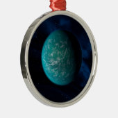 Kepler 22b, ein extrasolarer Planet. Ornament Aus Metall (Rechts)