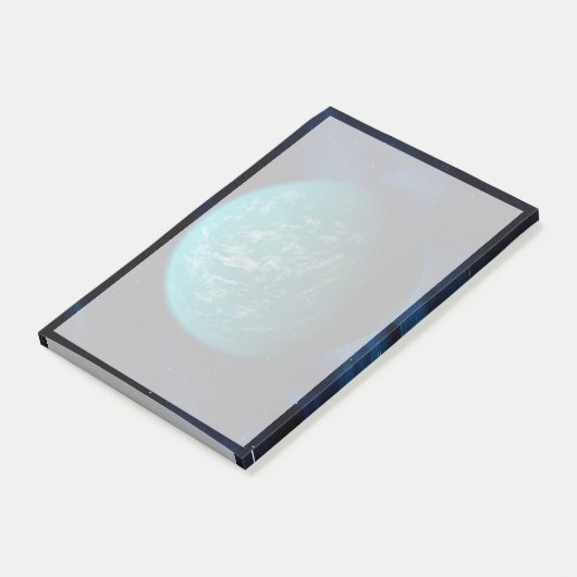 Kepler 22b, ein extrasolarer Planet. Post-it Klebezettel (angewinkelt)