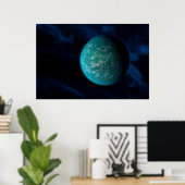 Kepler 22b, ein extrasolarer Planet. Poster (Heimbüro)