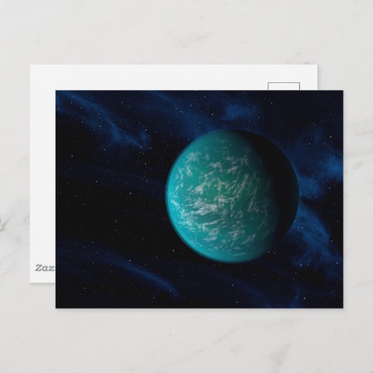 Kepler 22b, ein extrasolarer Planet. Postkarte (Vorne/Hinten)