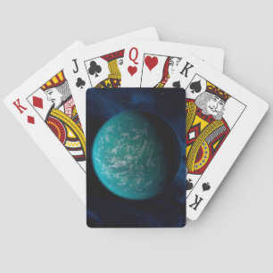 Kepler 22b, ein extrasolarer Planet. Spielkarten