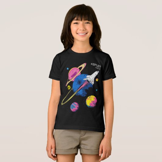 Kepler 452B Space Mission Tri-Blend Shirt (Vorderseite Voll)