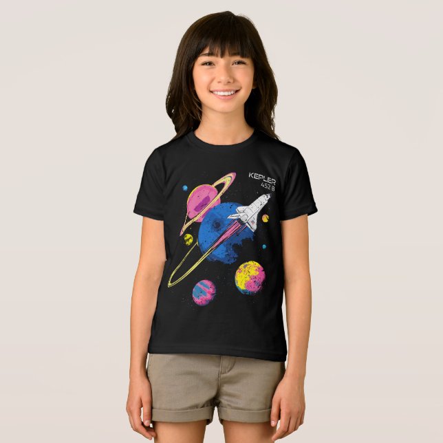 Kepler 452B Space Mission Tri-Blend Shirt (Vorderseite Voll)