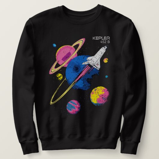 Kepler 452B Weltraummission Sweatshirt (Design vorne)