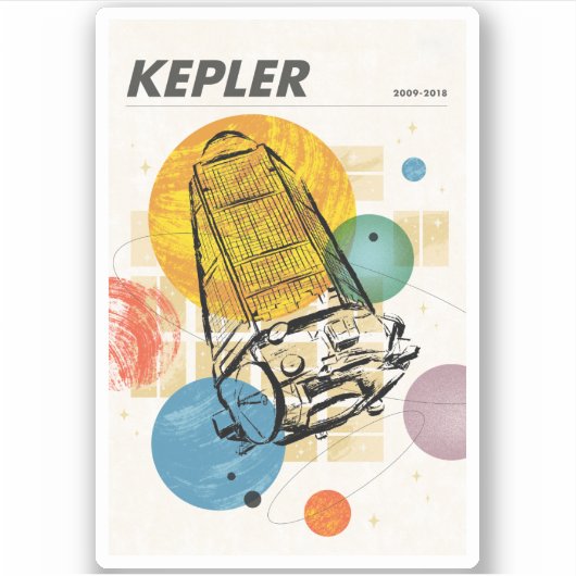 Kepler Space Telescope Poster. Aufkleber (Vorderseite)