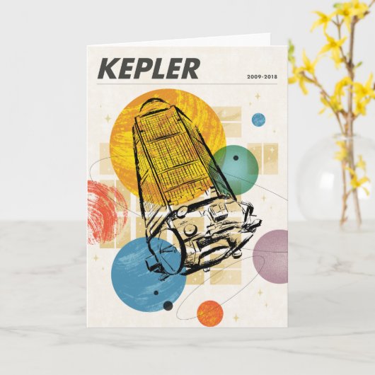 Kepler Space Telescope Poster. Karte (Gelbe Blume)