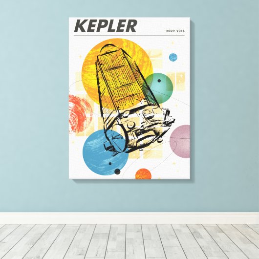 Kepler Space Telescope Poster. Leinwanddruck (Insitu (Holzboden))