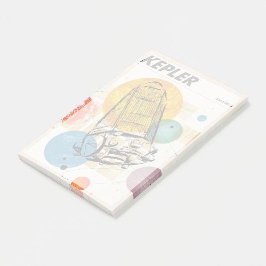 Kepler Space Telescope Poster. Post-it Klebezettel (angewinkelt)