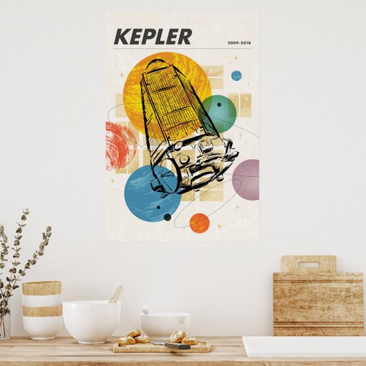 Kepler Space Telescope Poster. Poster (Küche)