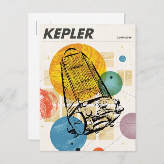 Kepler Space Telescope Poster. Postkarte (Vorne/Hinten)