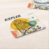 Kepler Space Telescope Poster. Rechteckiger Pappuntersetzer (angewinkelt)