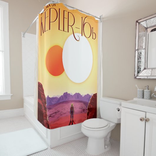 Kepler Space Travel Destination Planet Adventure Duschvorhang (Beispiel)