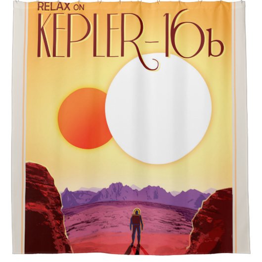 Kepler Space Travel Destination Planet Adventure Duschvorhang (Vorderseite)