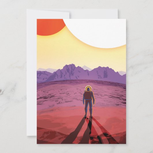 Kepler Space Travel Destination Planet Adventure Einladung (Rückseite)