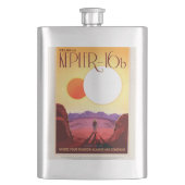 Kepler Space Travel Destination Planet Adventure Flachmann (Vorderseite)