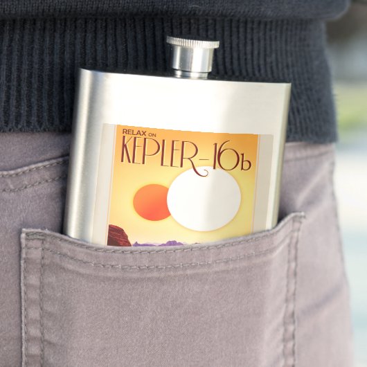 Kepler Space Travel Destination Planet Adventure Flachmann (Beispiel)