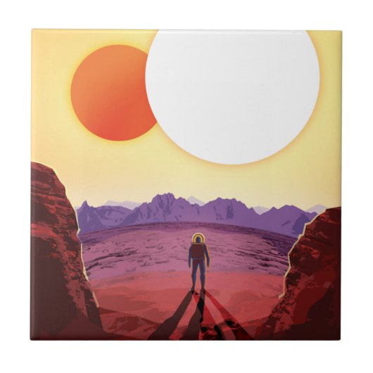 Kepler Space Travel Destination Planet Adventure Fliese (Vorderseite)