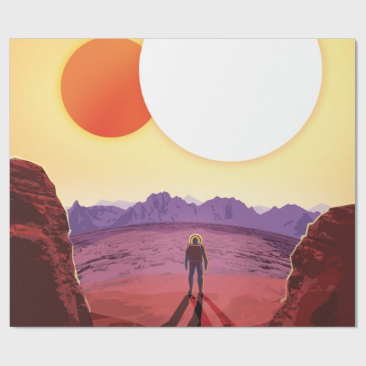 Kepler Space Travel Destination Planet Adventure Geschenkpapier (Flach)