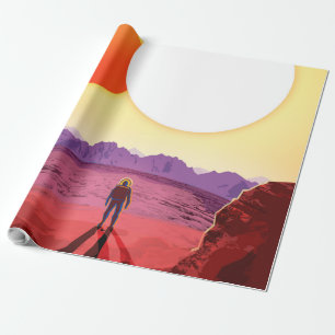 Kepler Space Travel Destination Planet Adventure Geschenkpapier