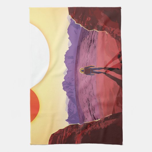 Kepler Space Travel Destination Planet Adventure Geschirrtuch (Vertikal)