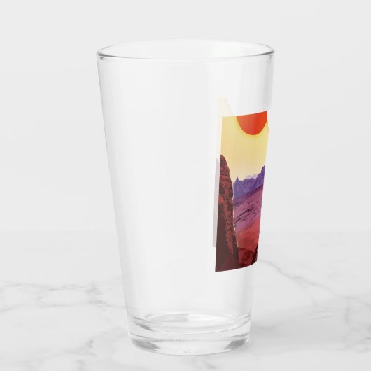 Kepler Space Travel Destination Planet Adventure Glas (Rechts)