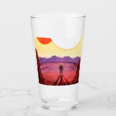 Kepler Space Travel Destination Planet Adventure Glas (Vorderseite)