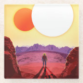 Kepler Space Travel Destination Planet Adventure Glasuntersetzer (Vorderseite)