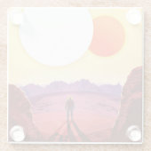 Kepler Space Travel Destination Planet Adventure Glasuntersetzer (Rückseite)