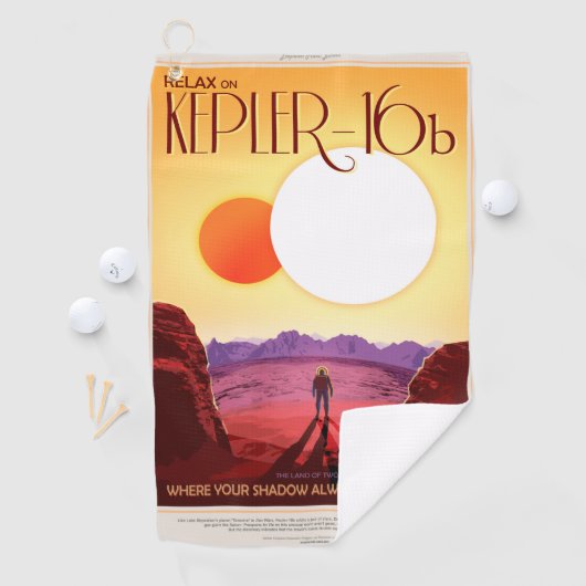 Kepler Space Travel Destination Planet Adventure Golfhandtuch (Insitu)