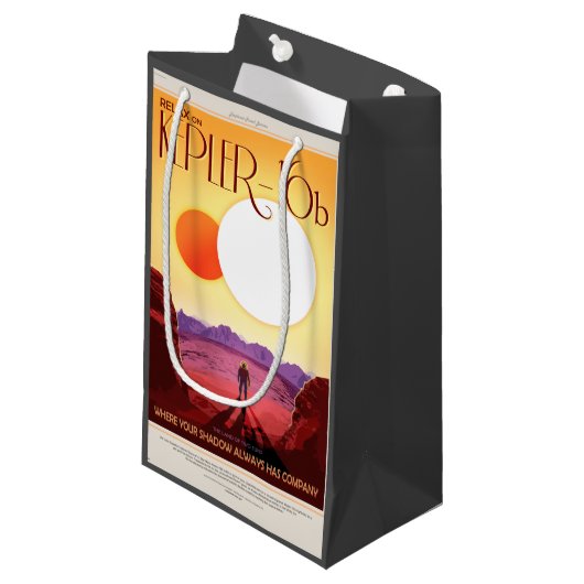 Kepler Space Travel Destination Planet Adventure Kleine Geschenktüte (Vorderseite Schrägansicht)