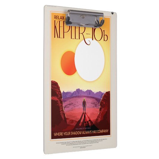 Kepler Space Travel Destination Planet Adventure Klemmbrett (Rechts)