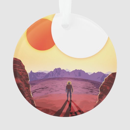 Kepler Space Travel Destination Planet Adventure Ornament (Rückseite)