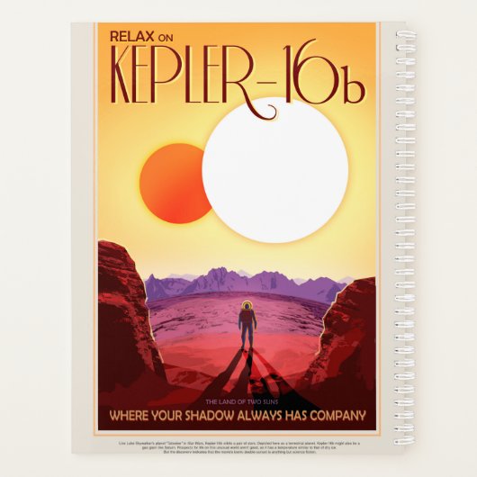 Kepler Space Travel Destination Planet Adventure Planer (Rückseite)