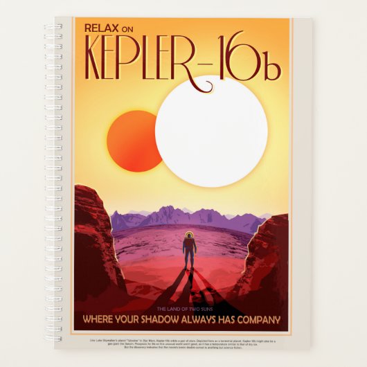 Kepler Space Travel Destination Planet Adventure Planer (Vorderseite)