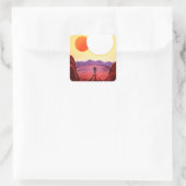 Kepler Space Travel Destination Planet Adventure Quadratischer Aufkleber (Tasche)